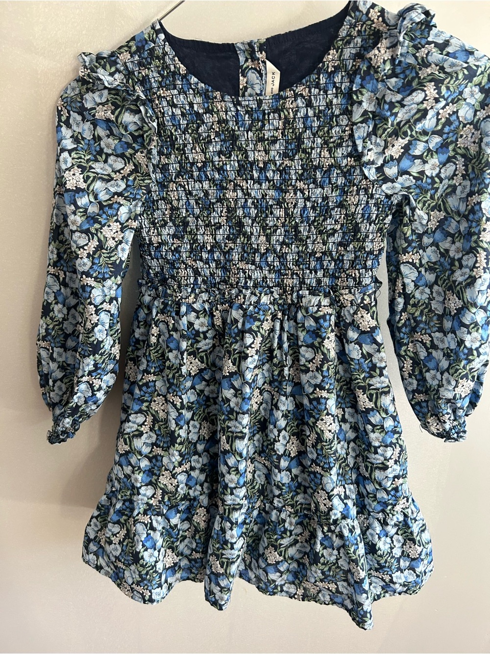 Janie and Jack | The Eloise Smocked Dress in Merchant Marine Floral Size 6 - Picture 7 of 13